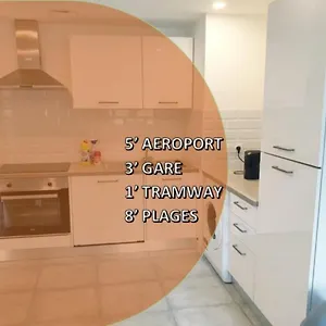  Apartment Renove 2023 Proche Aeroport 5min, Gare Sncf 2 Min, Tramway Au Pied De L'immeuble , Parking Possible, Renovated 2023 Near The Airport 5 Min, Train Station 2 Min, Tram Next To The Building 1 Min, Parking Possible France
